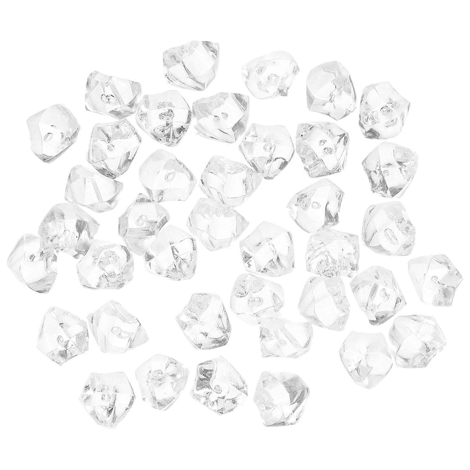 Resin Charm Diamond Shape Diy Craft for Phone Case Transparent Wear Resistant Material 40Pcs