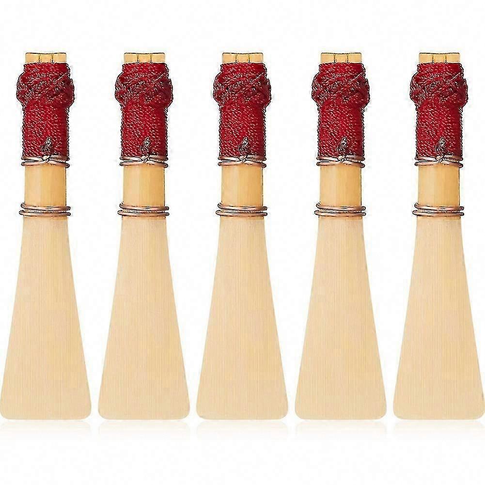 5 Pcs Medium Soft Bassoon Reeds with Protective Case for Bassoon Reed Storage