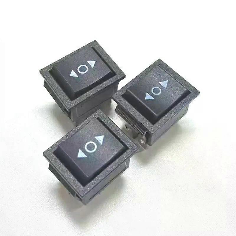 1PCS KCD4 Black Rocker Switch Power Switch ON-OFF-ON 3 Position 6 Pins The arrow isreset