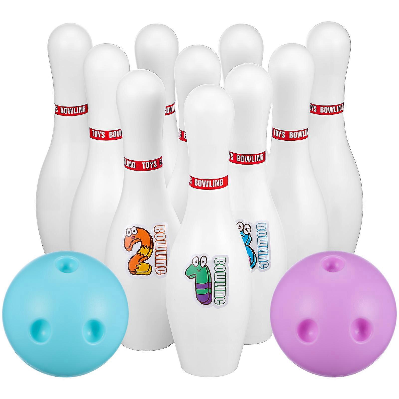 Glow In The Dark Bowling Toy Kids Games 10.22X3.34in Spherical Ball Easy To Organize 1 Set