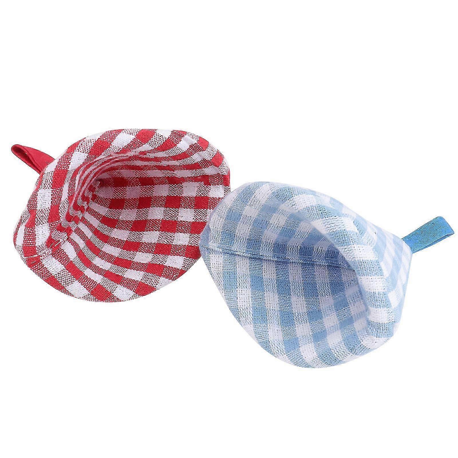 Pot Lid Cover Cotton Heatproof Triangle Design For Kitchen Use 2Pcs