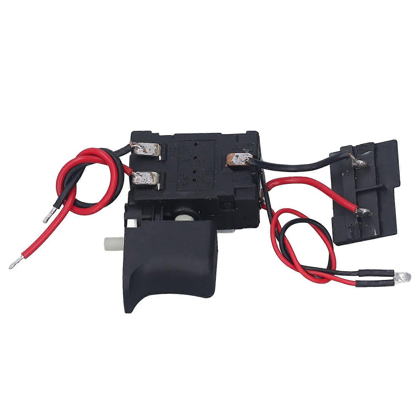 Cordless Drill Trigger Switch Speed Control Replacement CW CCW Adjustable with Small Light for Da Yi 12V Machine 7.2~24VDC 16A