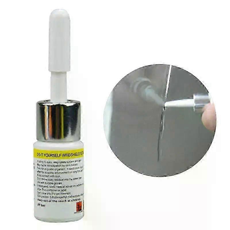 15ml Car Window Glass Repair Kit with Curing Glue, Quick Fix Cracked Glass Auto Scratch Crack Restore Tools