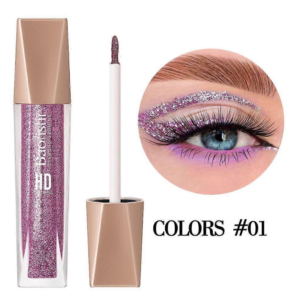Eyeshadow Liquid Metallic Eyeliner Metallic Glitter Eyeshadow Highly Pigmented Waterproof & Long Lasting Quick Drying for Bright and Shimmering Eye Ma