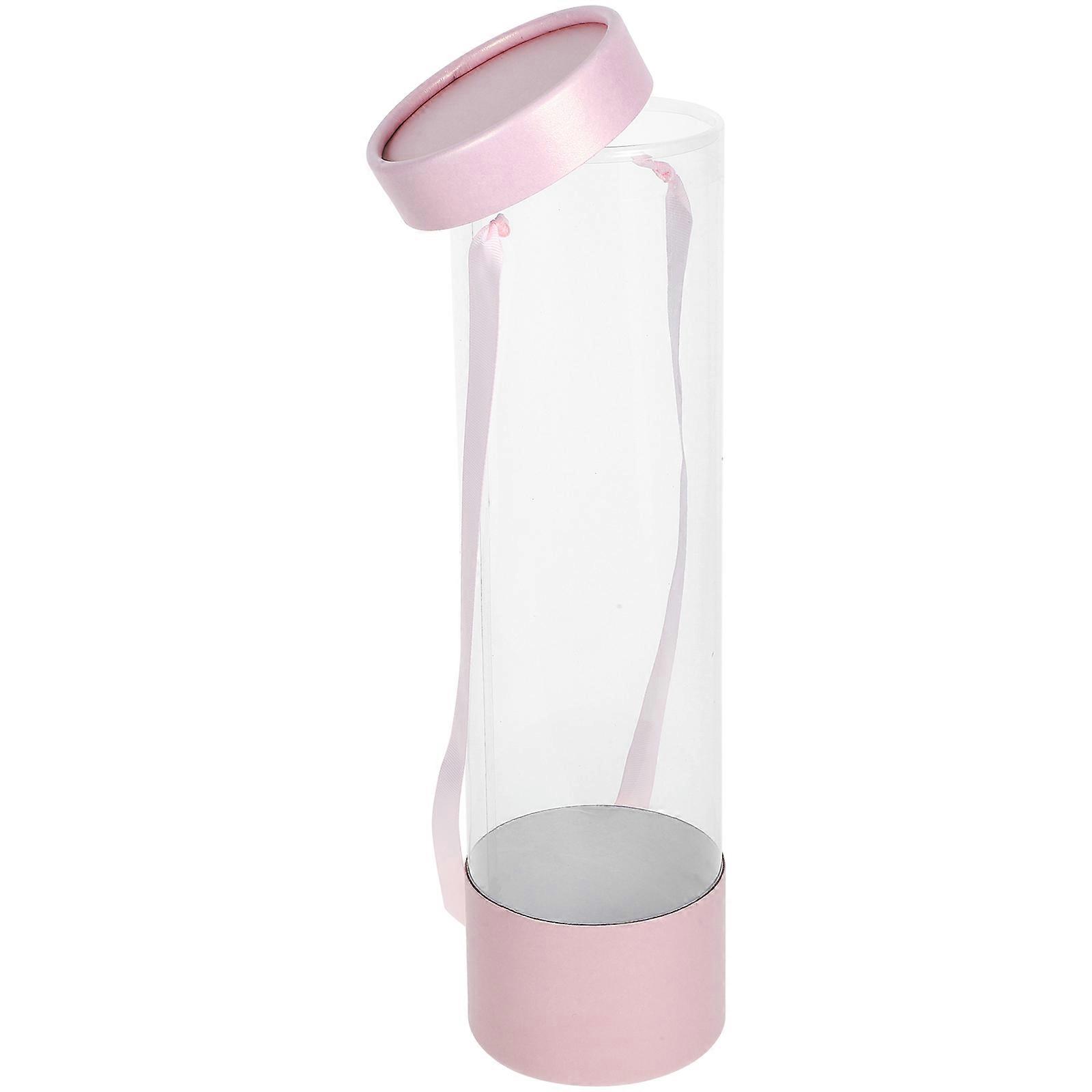 Flower Packaging Box for Storage Flower Bouquet Packaging Box with Lid Pink
