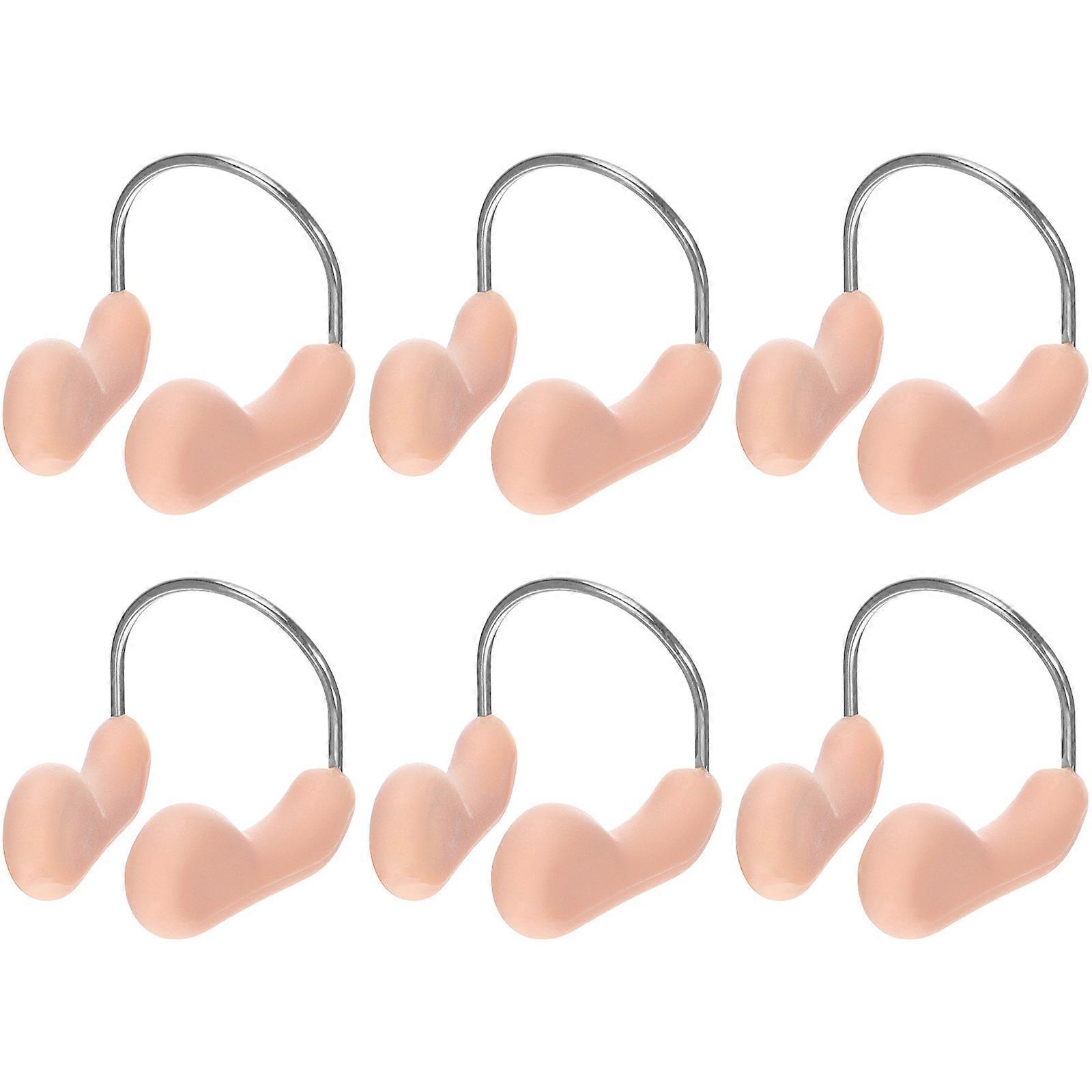 Beige Swimming Nose Clip for Comfortable Use 30Pcs Waterproof