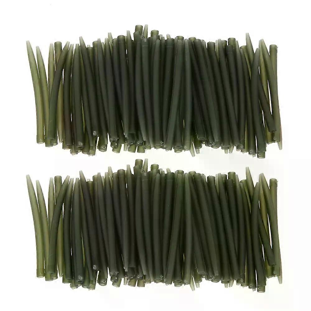 100PCS Terminal Carp Fishing Anti-Tangle Sleeves Connect with Fishing Hook Rubber Tip Tube Positioner Terminal Fishing Tackles