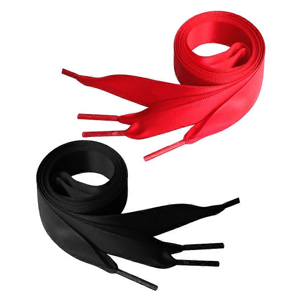 Polyester Wide Flat Boot Laces for Women 8Pairs Decorative Shoelaces