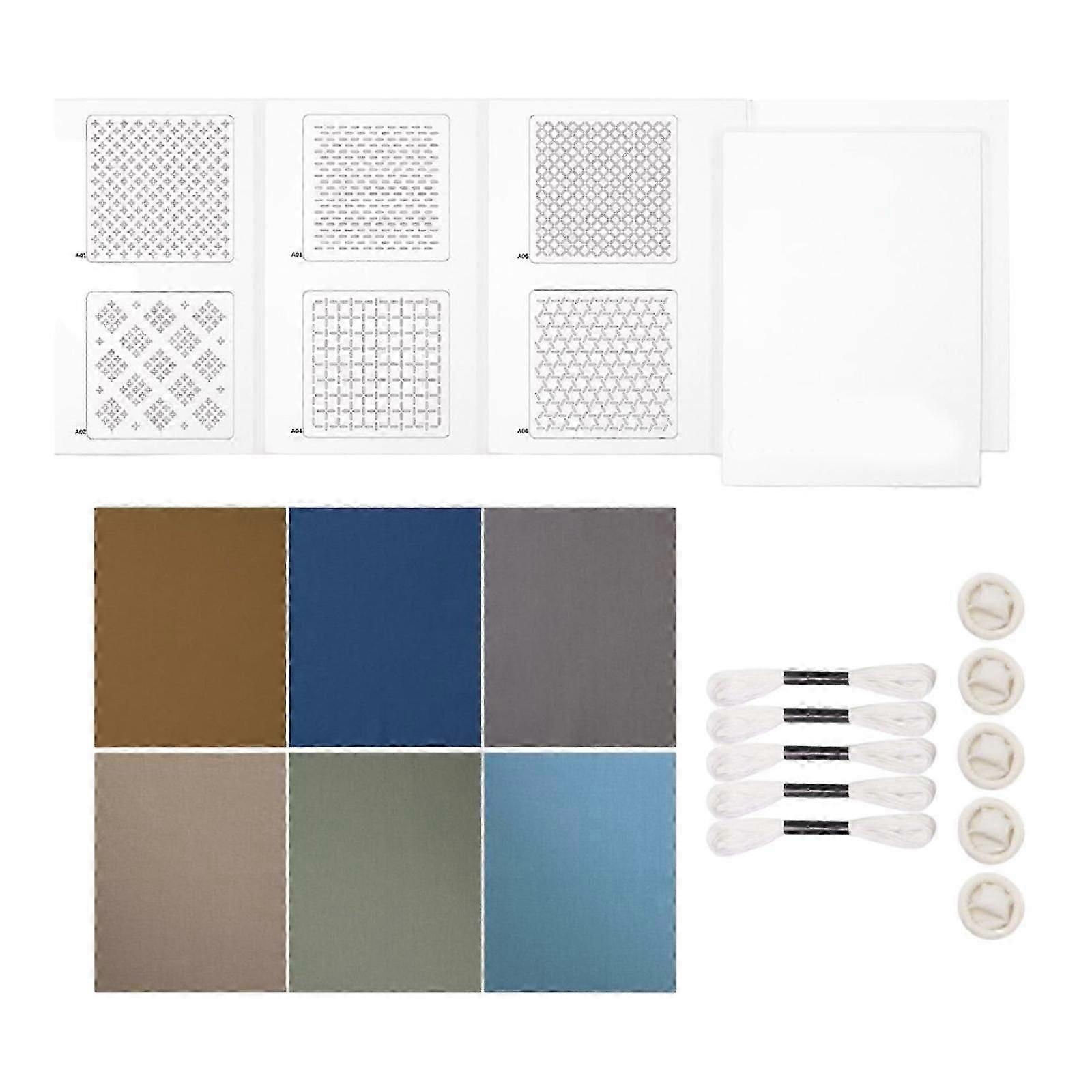 Sashiko Pattern Template Kit DIY Coasters Stencil Set