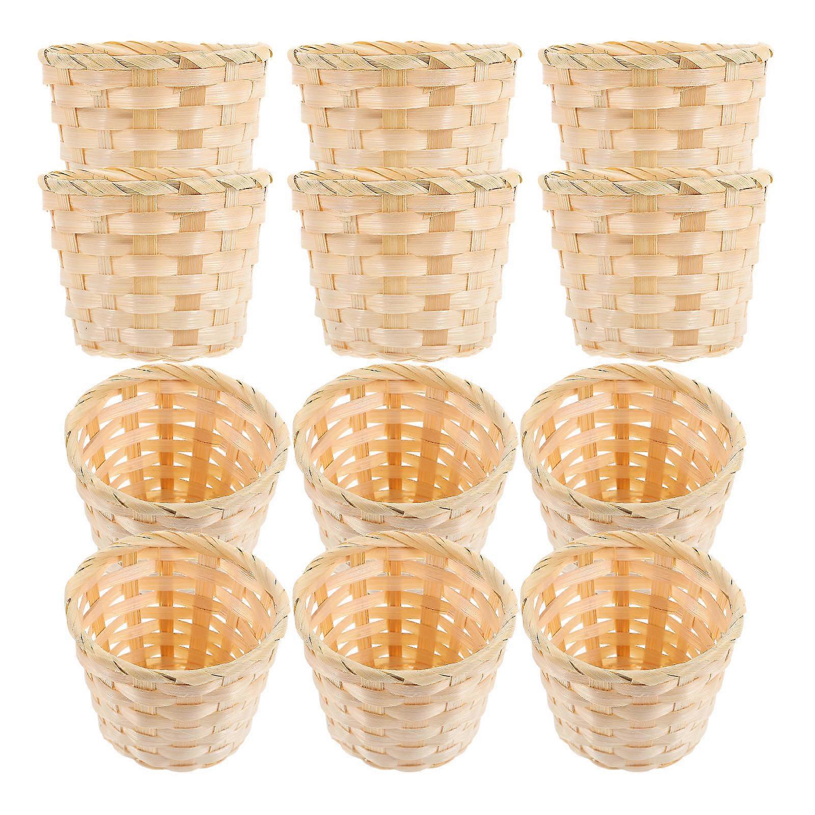 Woven Mini Baskets Synthetic Material Practical And Bedroom Organizer 3×3×2.4in