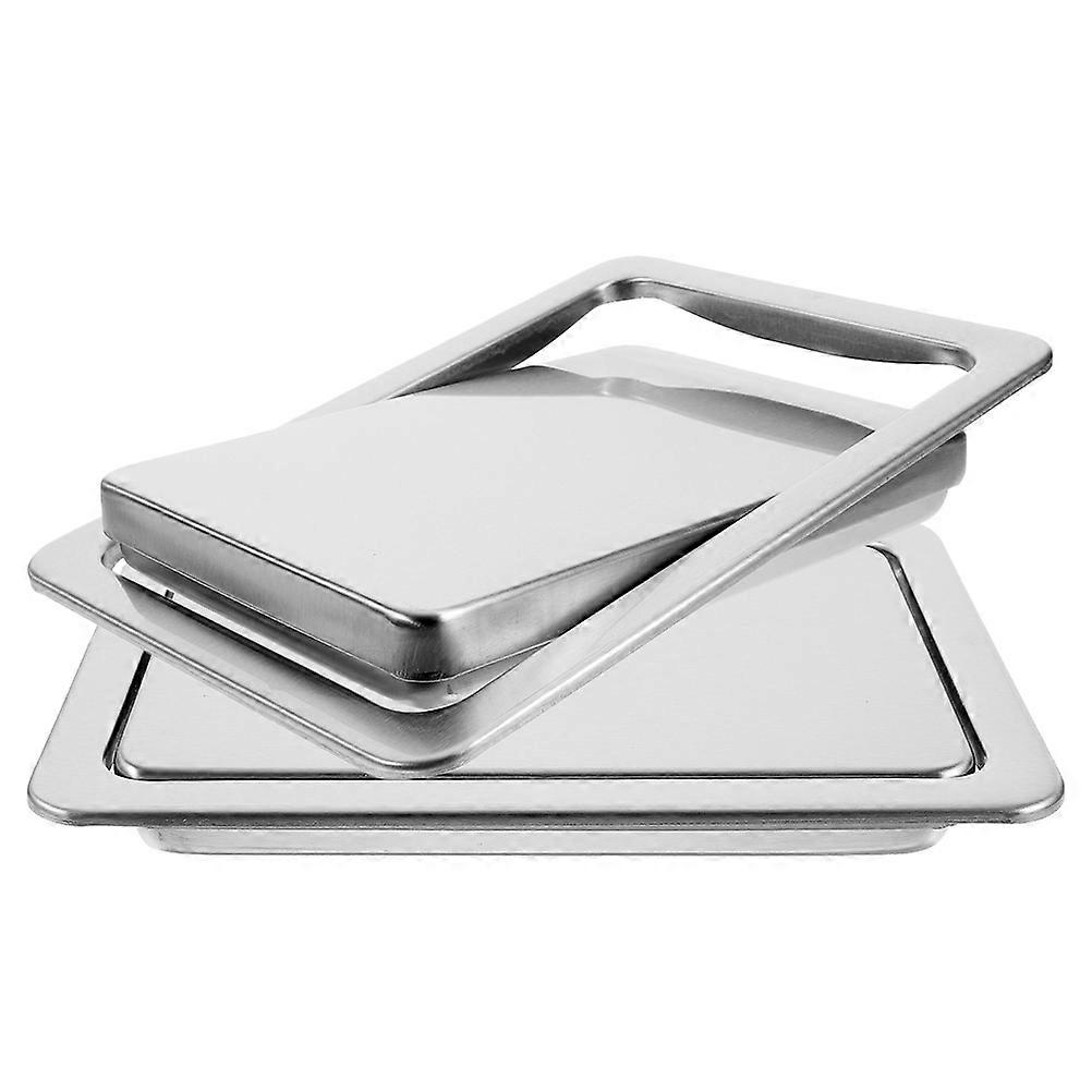 Modern Aesthetic Rectangle Trash Bin Lid For Kitchen And Bathroom Noise Reduction 2Pcs
