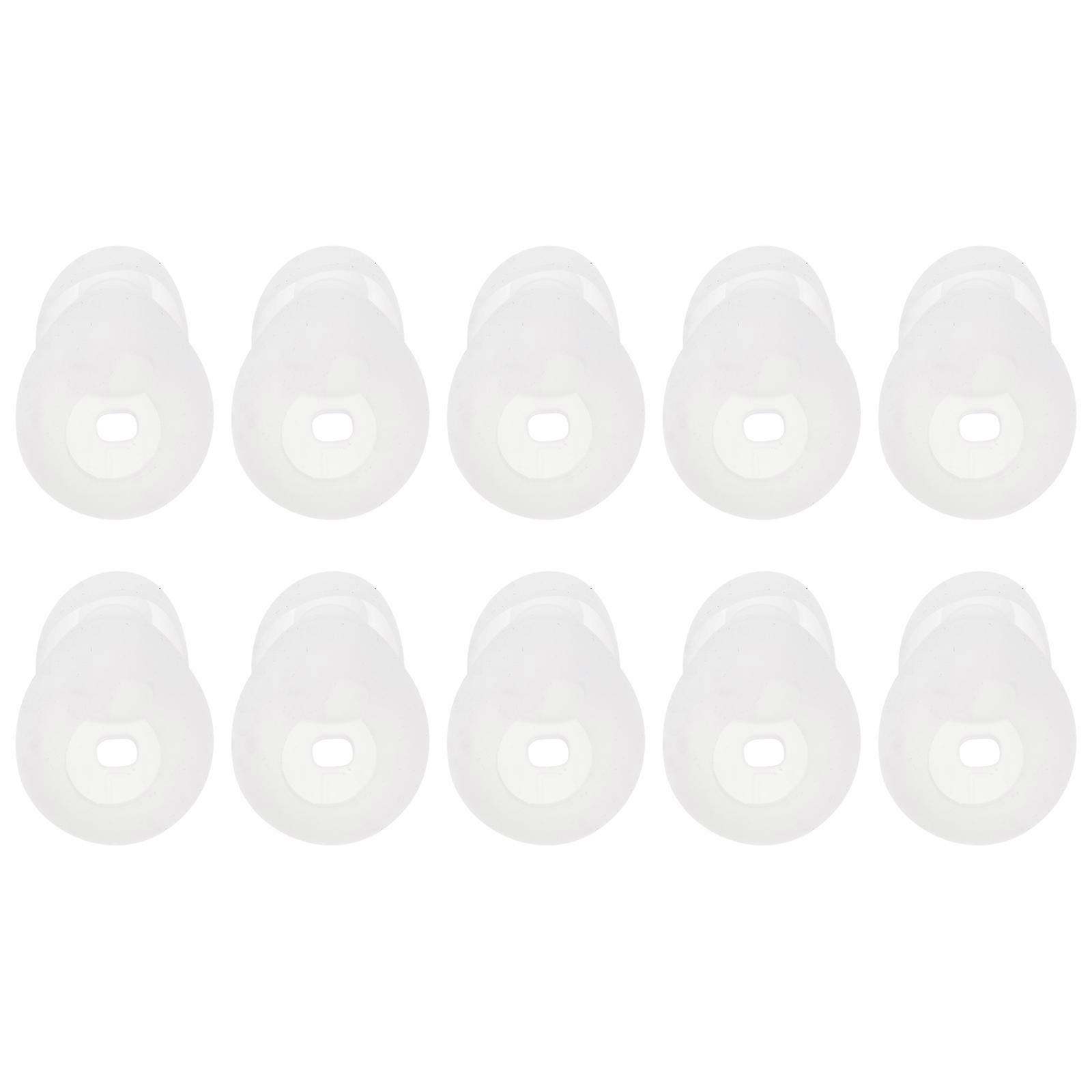 10 Pairs Replacement Earpads Silicone Ear Gel For Earphones Daily Listening Anti-Slip Design Noise Reduction Function Transparent