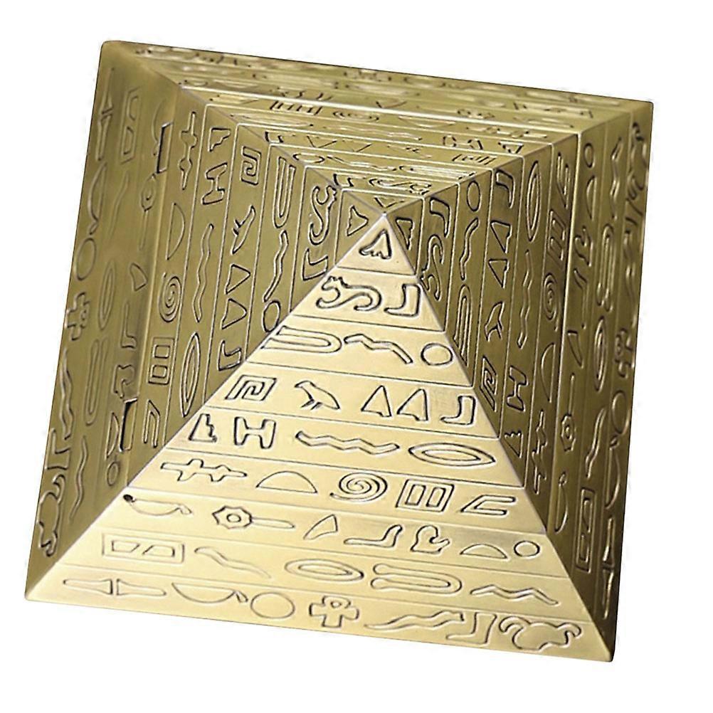Retro European Ashtray with Lid 3Pcs Windproof Metal Pyramid for Home Decor