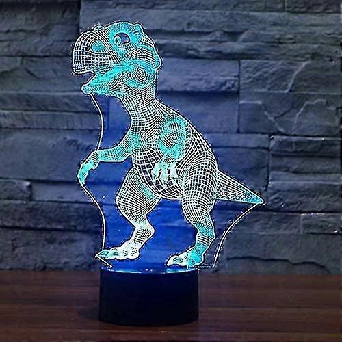 Lâmpada de Dinossauro 3d Led Luz Noturna, Plug And Play 7 Cores Mudando Luz Noturna Lâmpada hy