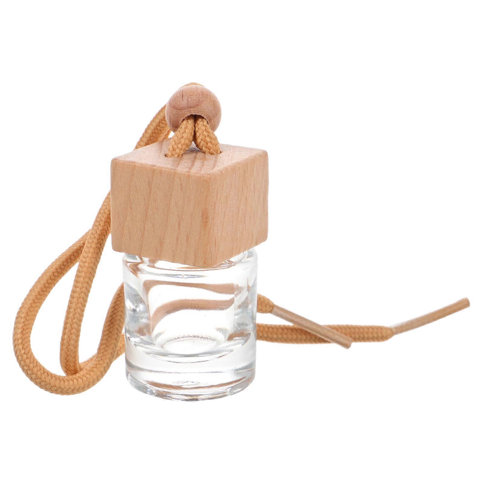 Car Fragrance Diffuser Transparent Glass Perfume Bottle Hanging 4Pcs