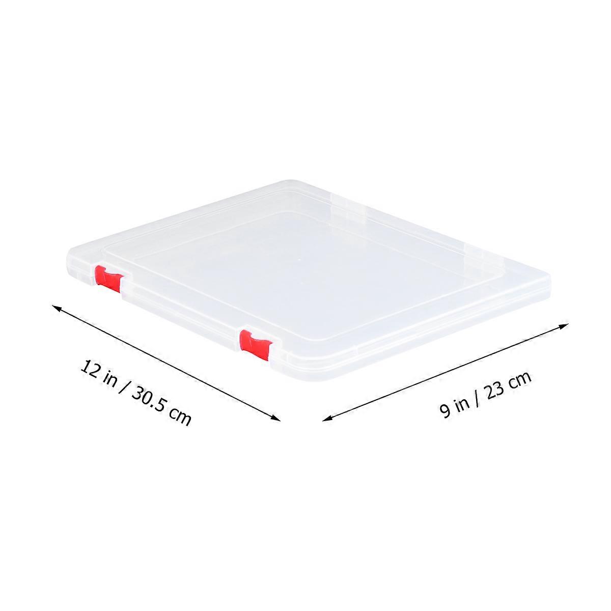 Office File Organizer Rectangular Document Box Practical Desktop Storage Case Red 1Pcs