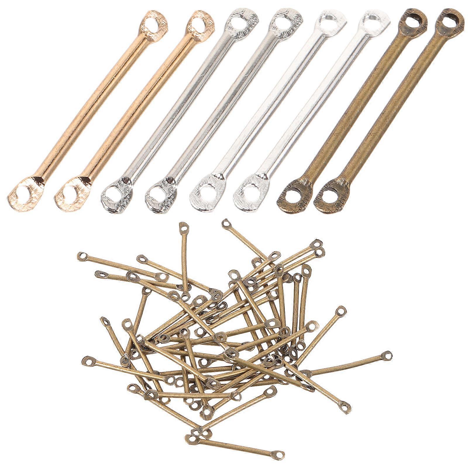 Metal Earring Links Bars Connectors 200Pcs For Jewelry Making And Bracelet Creation In Assorted Color