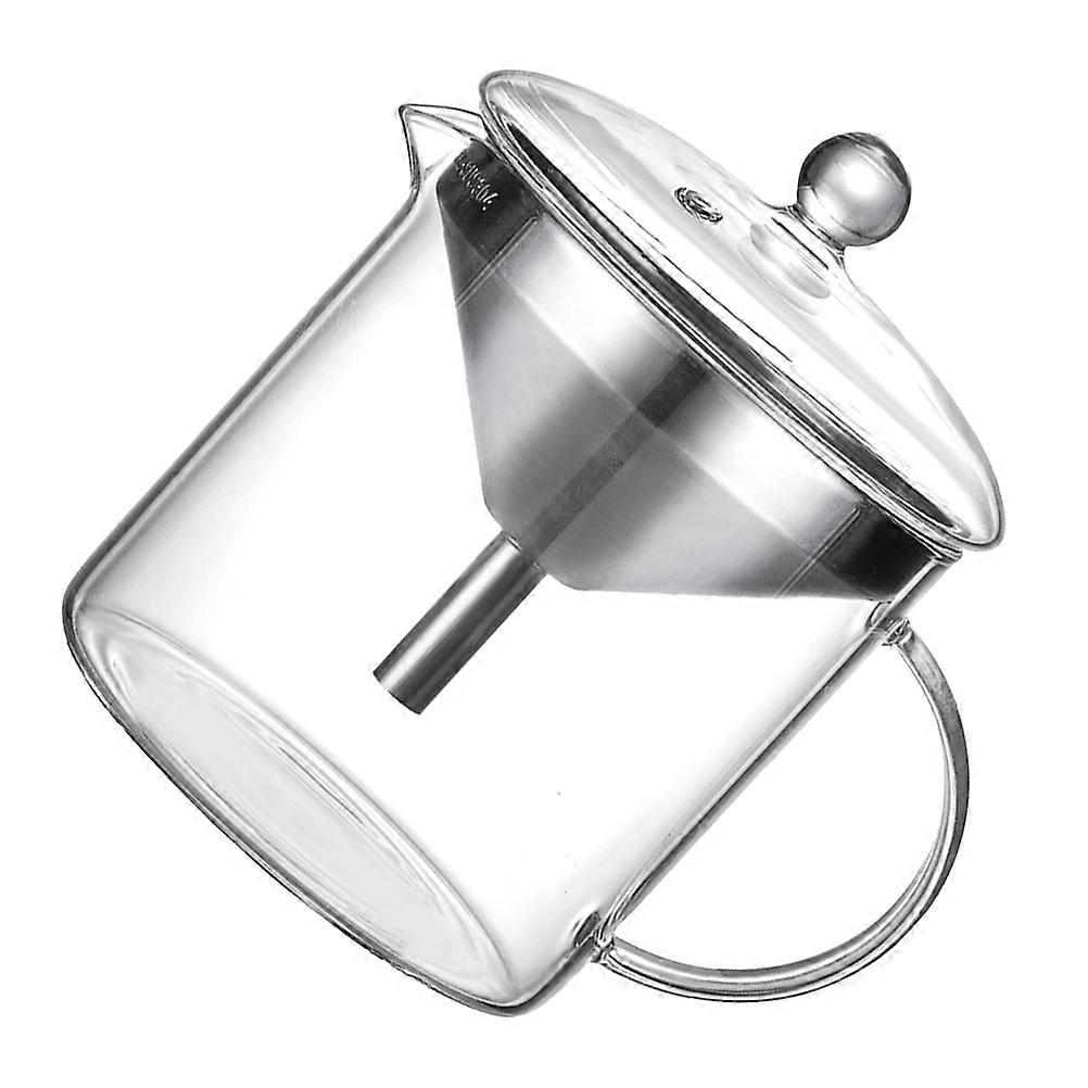 Glass Oil Container with Grease Strainer for Kitchen Use 2Pcs Set