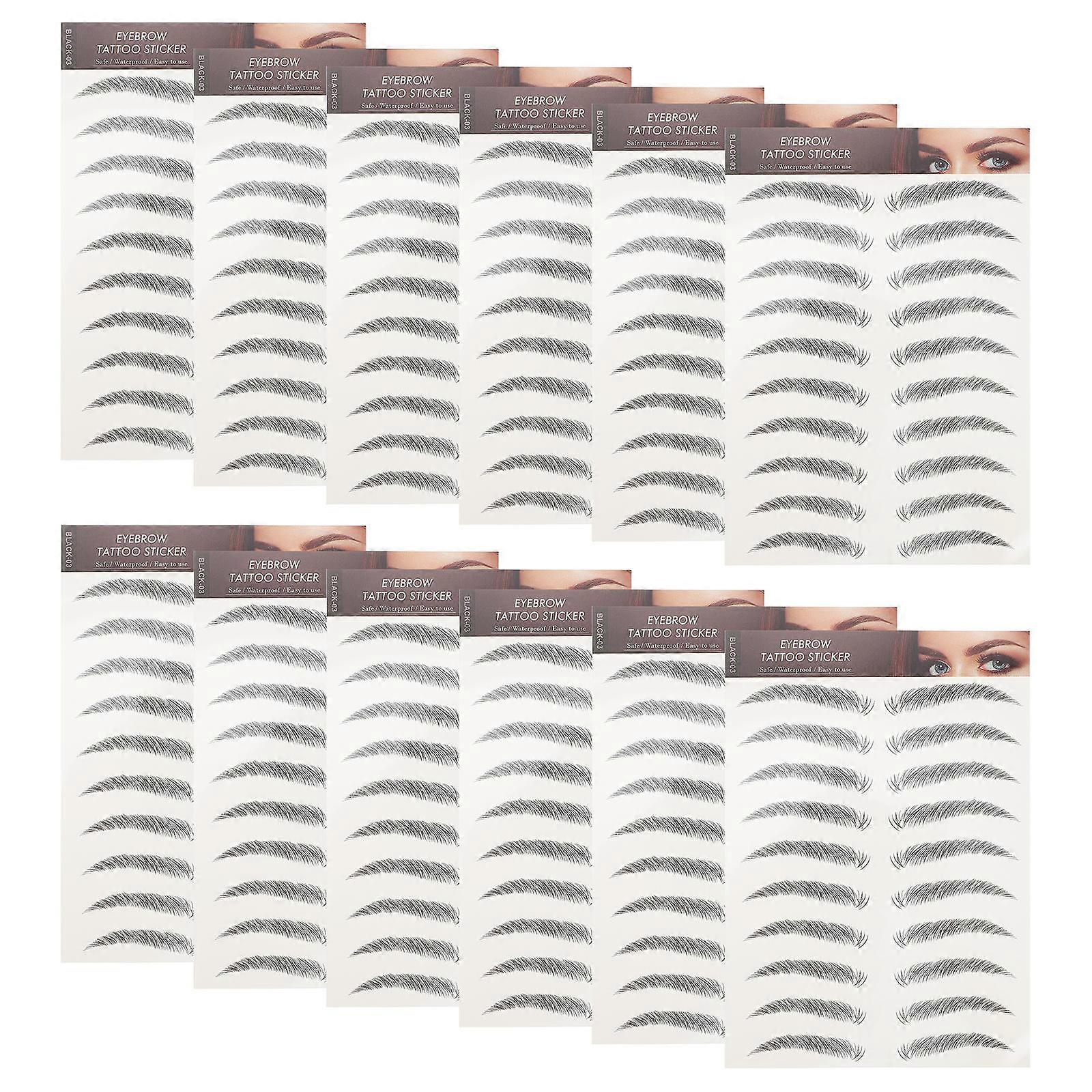 Fake Eyebrow Stickers Natural Eyebrow Paste for Decor 84Pcs Collection