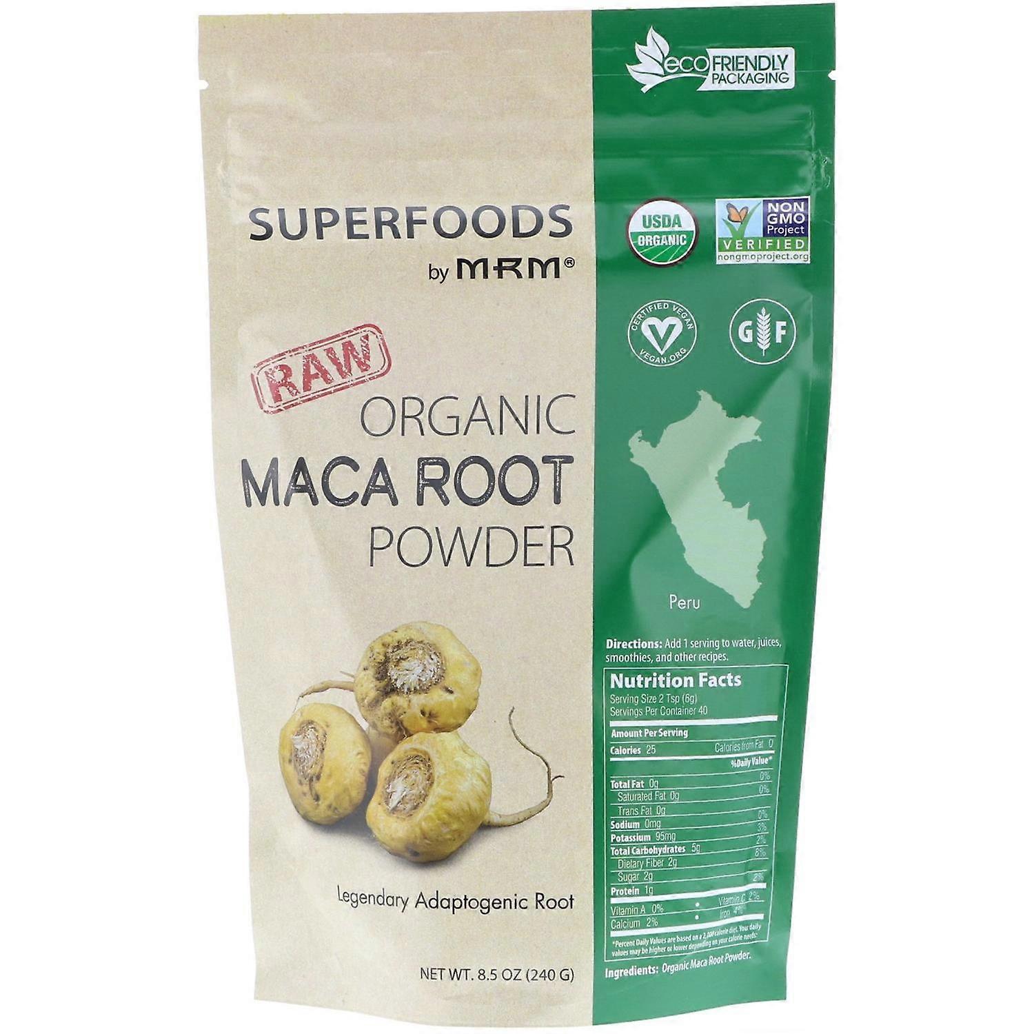 MRM, ακατέργαστη οργανική σκόνη ρίζας Maca, 8.5 oz (240 g)