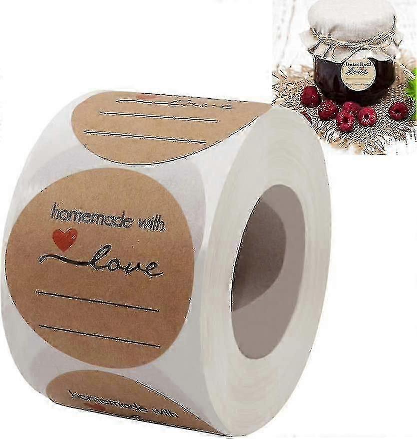 Jam And Jelly Jar Labels, Canning Labels For Mason Jars And More(2" Round 500/roll) With Lines For W