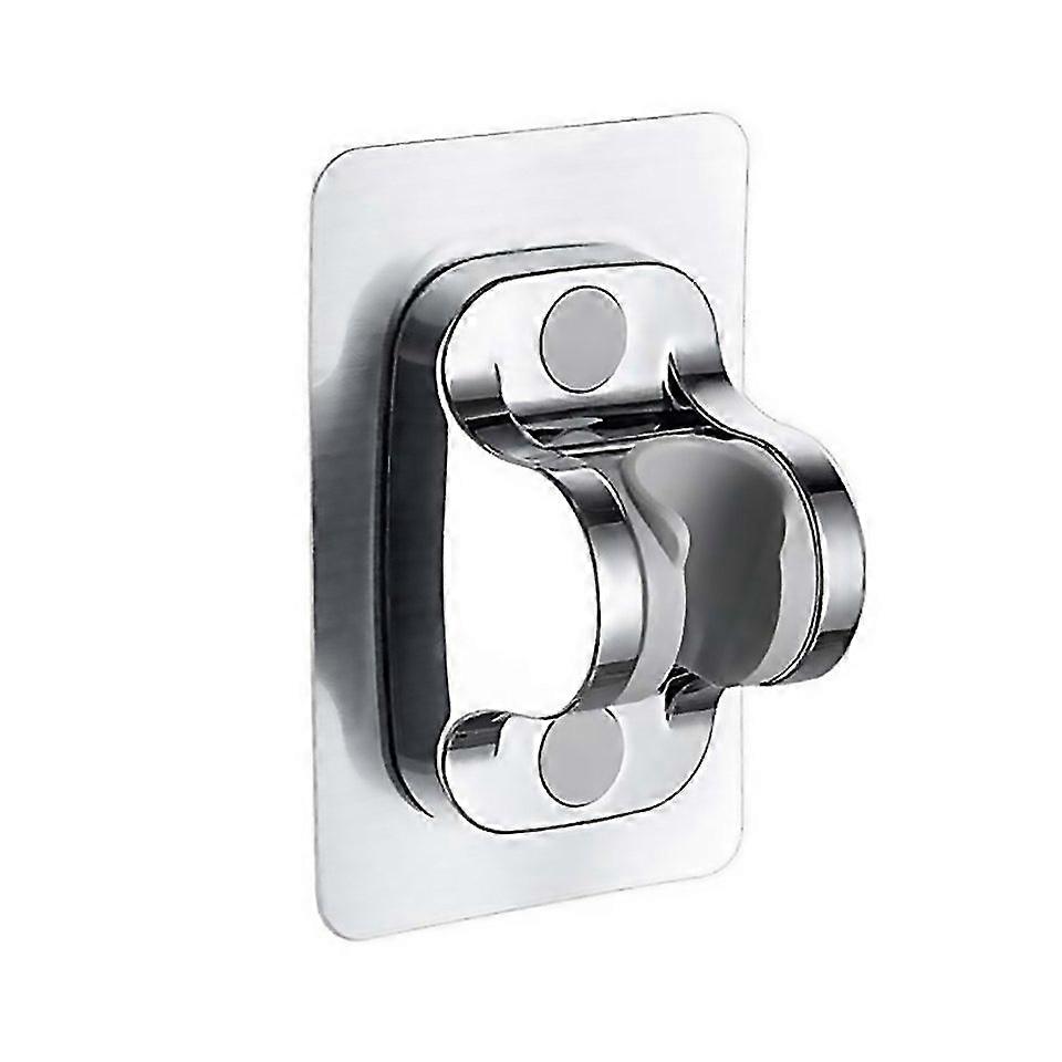 For Selfadhesive Shower Arm Head Holder Adjustable Wall Mounted Fixed Base Silver