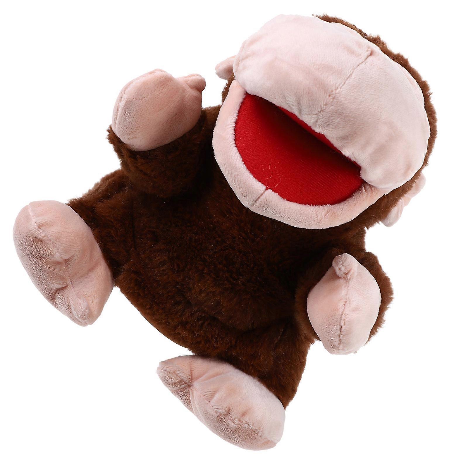 Cute Plush Monkey Hand Puppet For Children's Entertainment And Role-Playing Activities 1Set