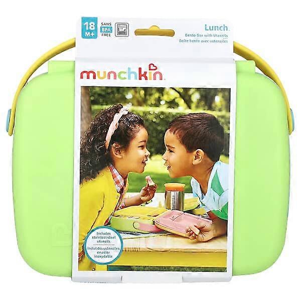 Munchkin, LunchÃ¢ÂÂ¢, Bento Box With Utensils, 18 Months+, Green, 3 Piece Set