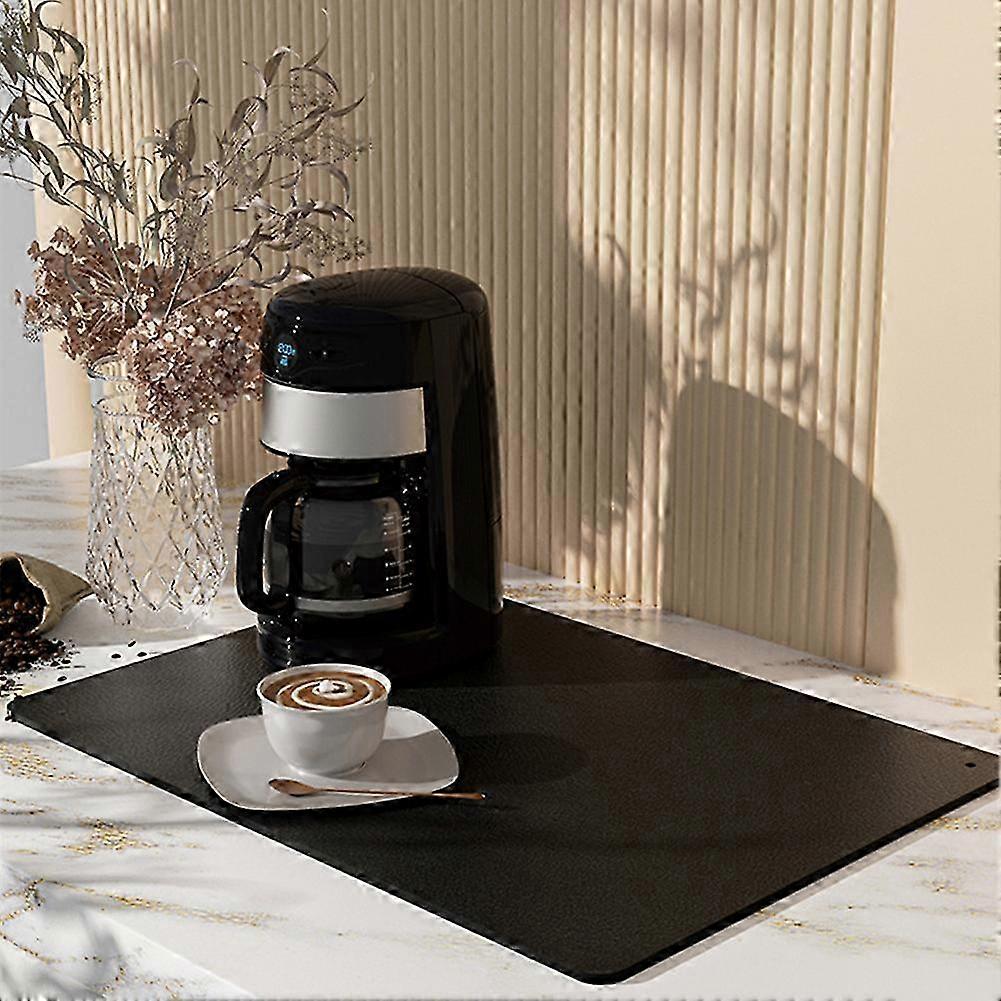 PU Leather Countertop Draining Mat Soft Material Can be Folded at Will for Balcony