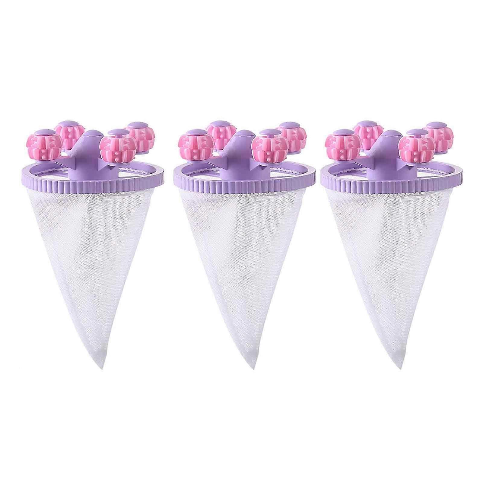 3Pcs Washing Machine Filter Laundry Ball Gentle Fabric Care Filter Compact High Efficiency Laundry Cleaning Filter