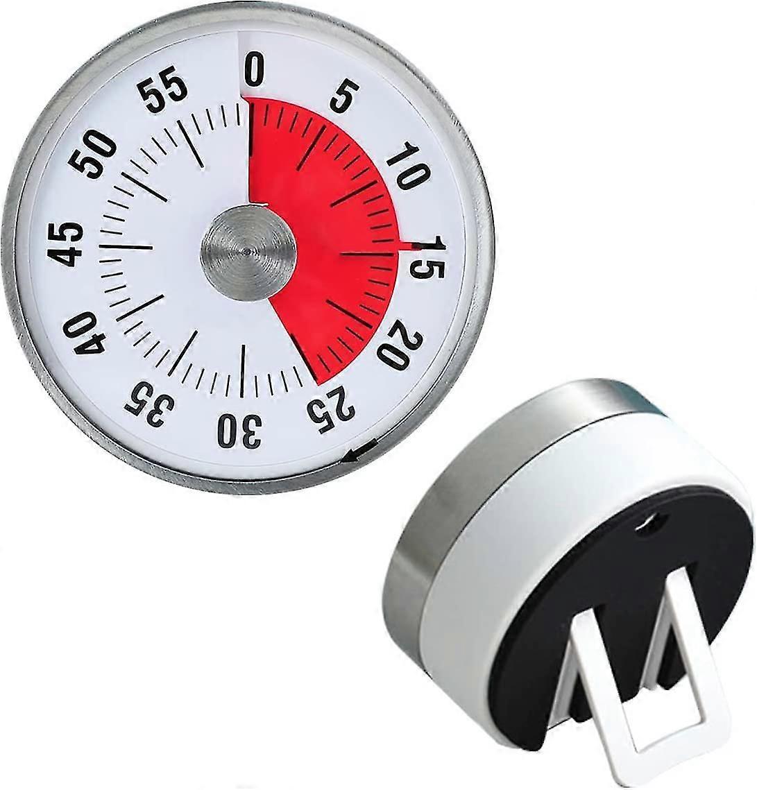 Magnetic Kitchen Timer For Kids Cooking 60 Minute Mechanical Visual Countdown