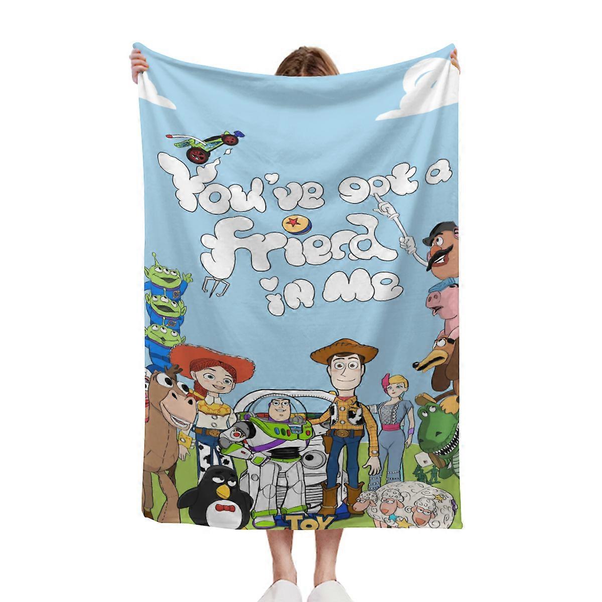 Toy Story Flannel Blanket, Super Plush, Soft, Comfortable, Fluffy Flannel Wool, Sofa, Bed, Travel-310g