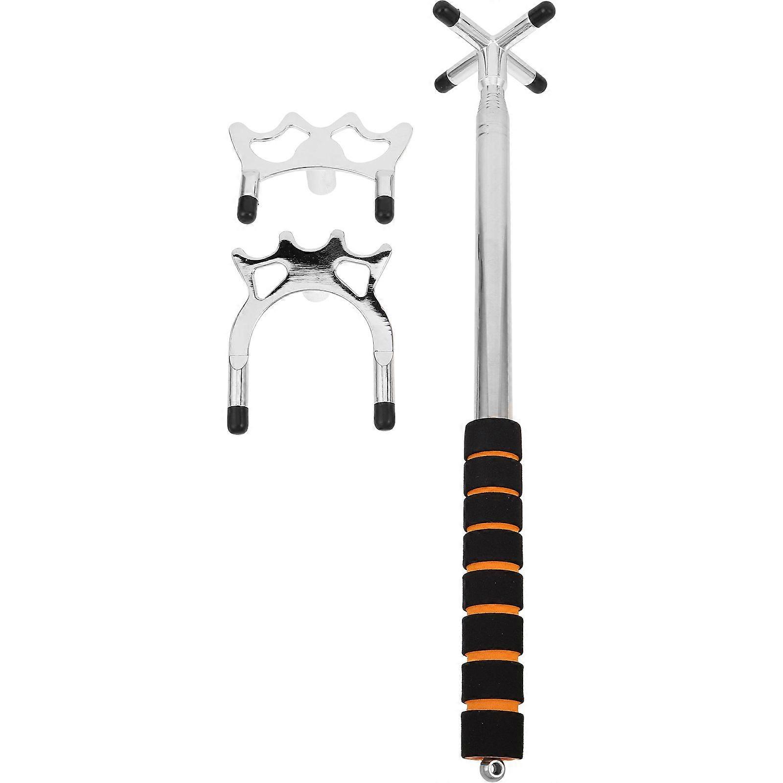 1 Set Pool Bridge Stick Retractable Pool Cue Bridge with Removable Head Free Adjustment for Multi Angle Shots Billiard Table Accessories