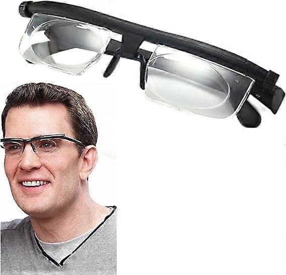 Adjustable Reading Glasses Unisex Black
