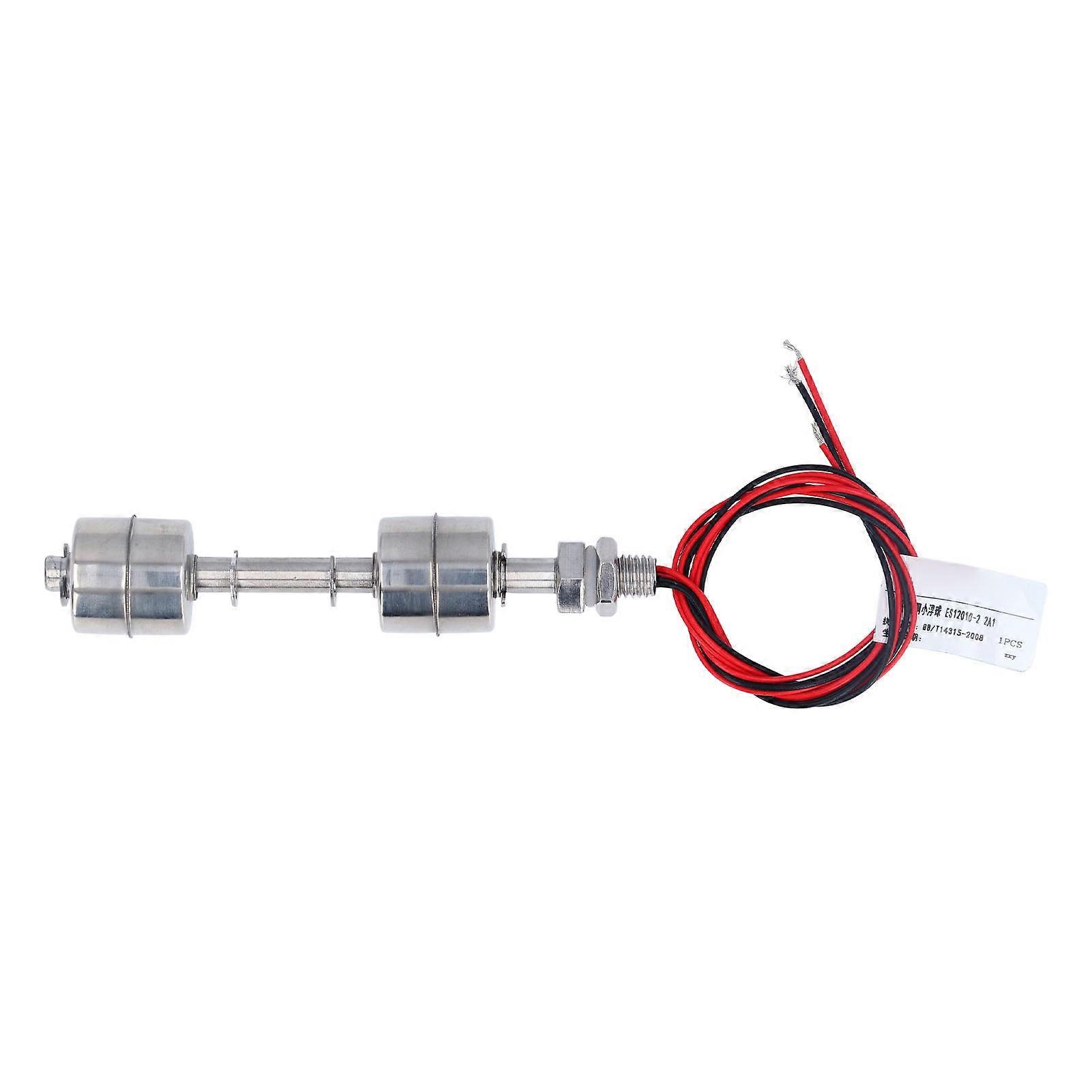 Double Ball Float Switch 120mm Stainless Steel Float Switch Water Level Controller with 400mm Wire 0‑220V