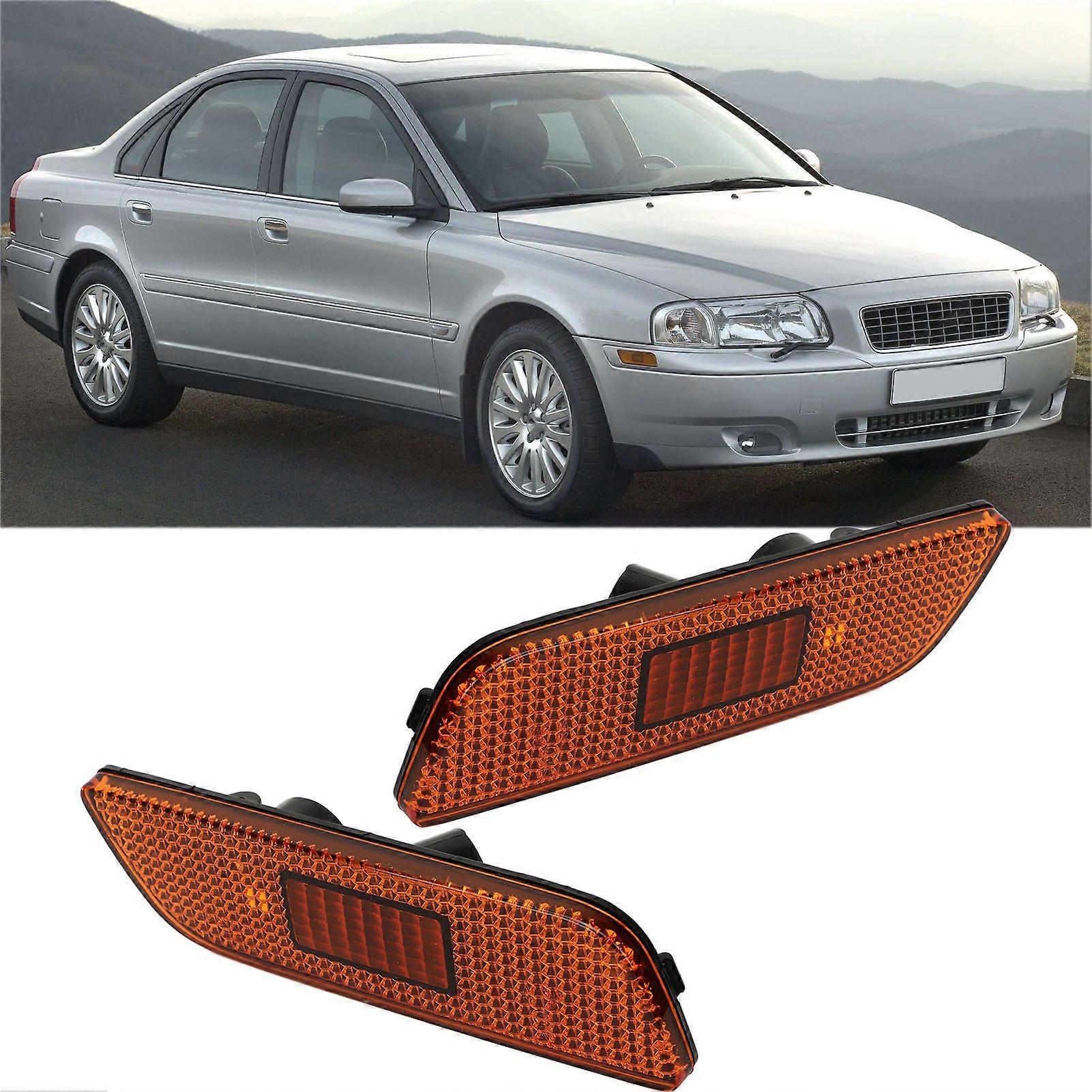 1 Pair Front Marker Lamp Light 30744360 Left Right Side Marker Light Without Bulbs for S80 2002 To 2006 Yellow 