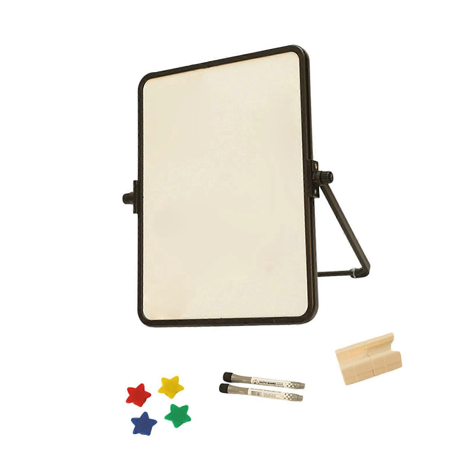Double Sided Whiteboard Message Board Small Magnetic Whiteboard Writing Board Easy to Use for Office School  Rectangle black