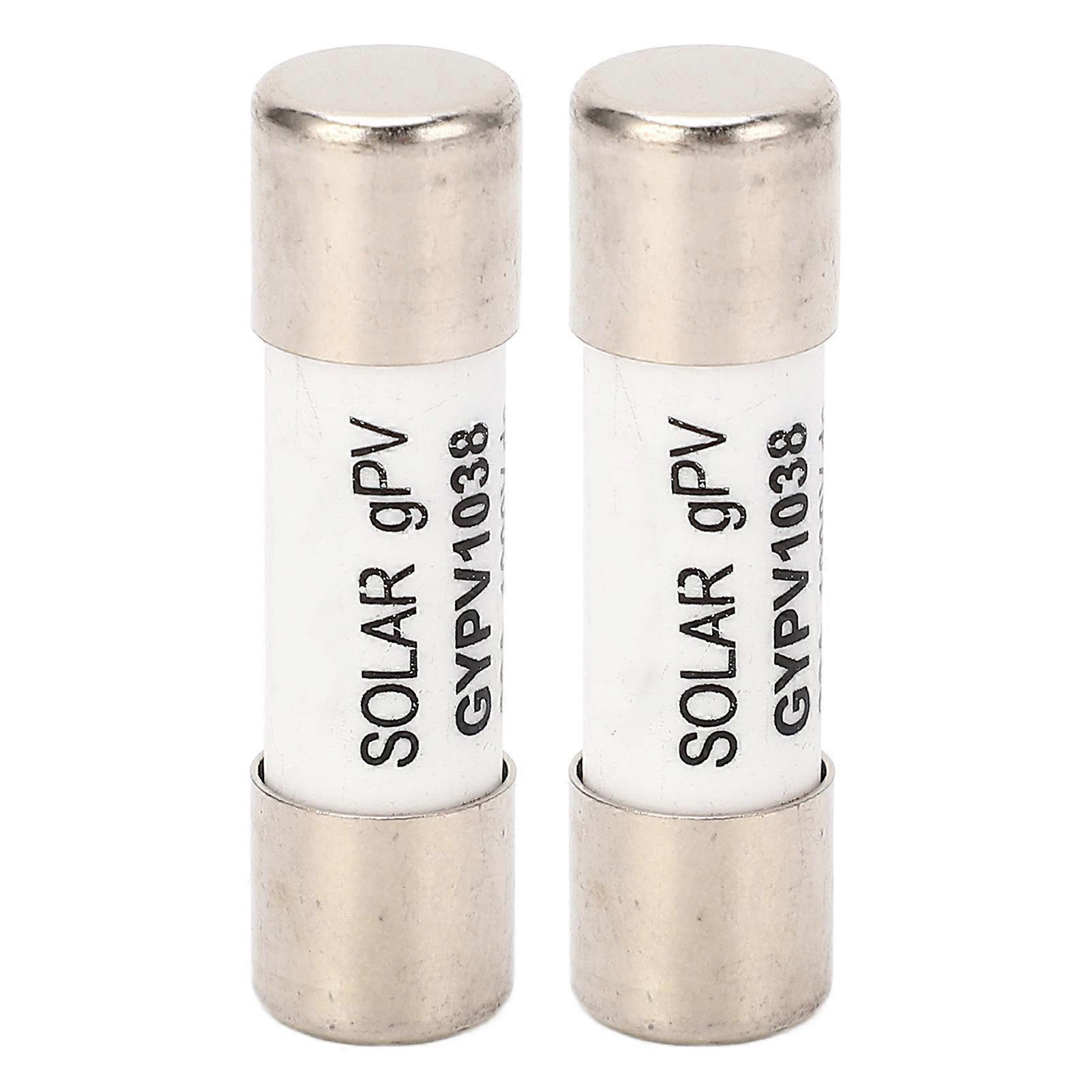 2Pcs Solar PV Fuse Short Circuit Protection Porcelain Tube Quartz Core PV Fuse 1000VDC 30A
