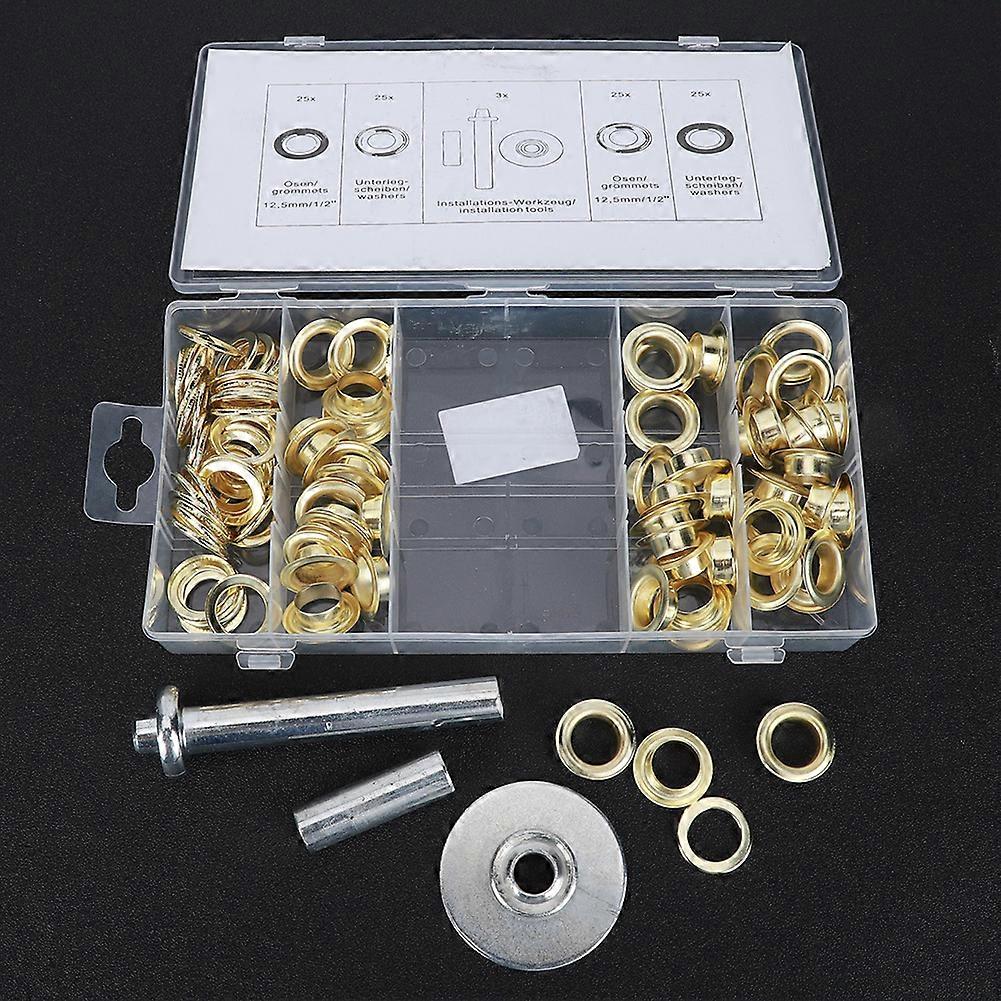 103Pcs Iron Galvanized Tent Grommet Washer Installation Tool Set Assortment Kit