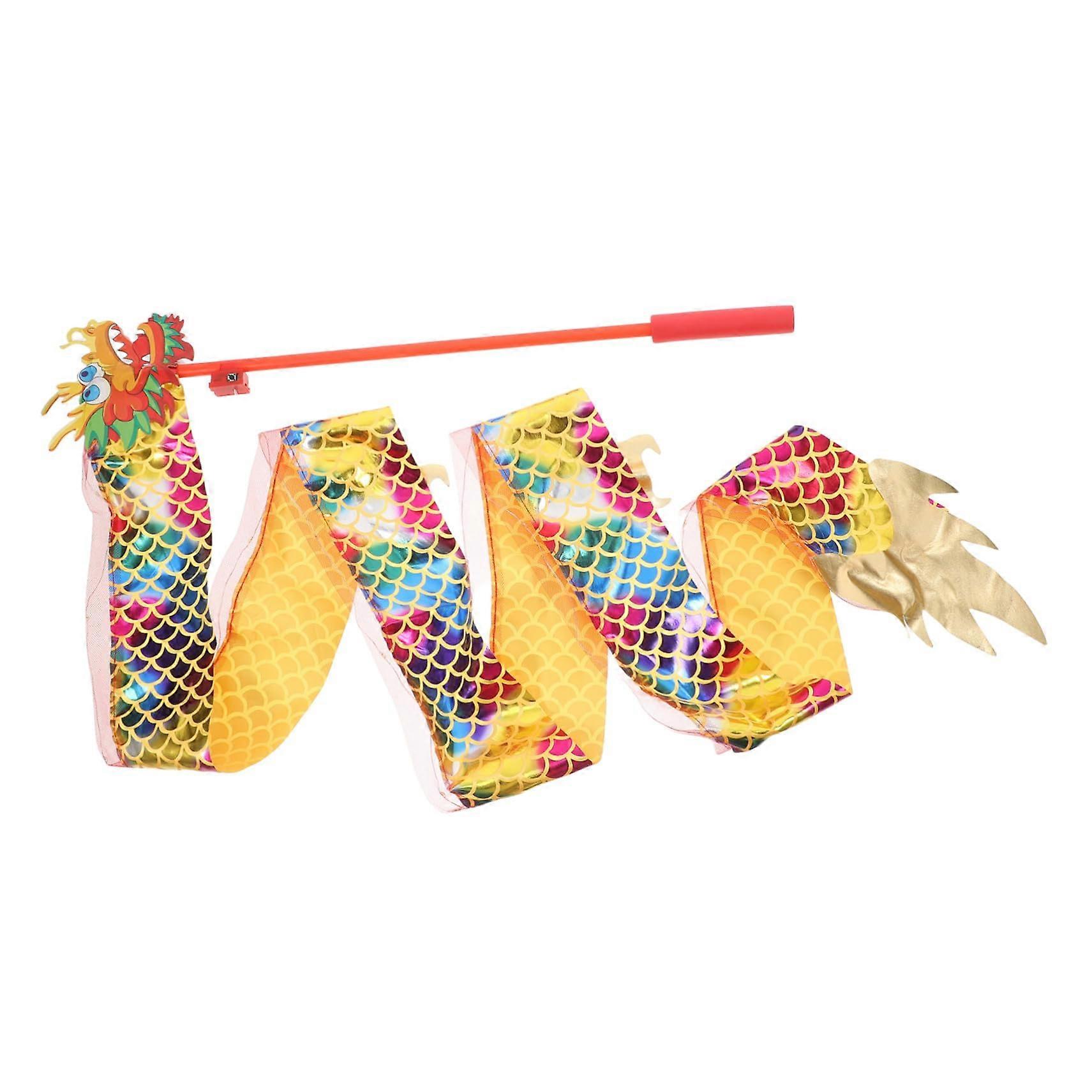 Glowing Dragon Ribbon Rhythmic Gymnastics Ribbon Dancing Streamers Colorful Cloth