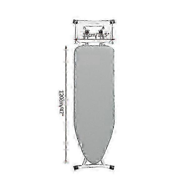 Strykbrädeöverdrag i polyester Hög temperaturbeständigt strykbrädeöverdrag i dubbla lager Grå