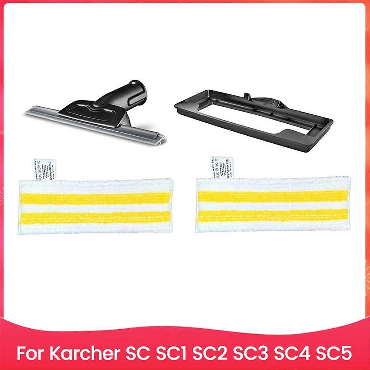 4PCS Window Squeegee Nozzle Carpet Glider and Steam Mop Cloths for SC1 SC2 SC3 SC4 SC5 Steam Cleane