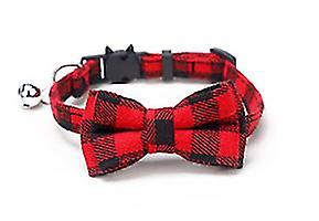 1 stücke Katze Kragen Mit Glocke Fliege Weichen Tartan Quick Release