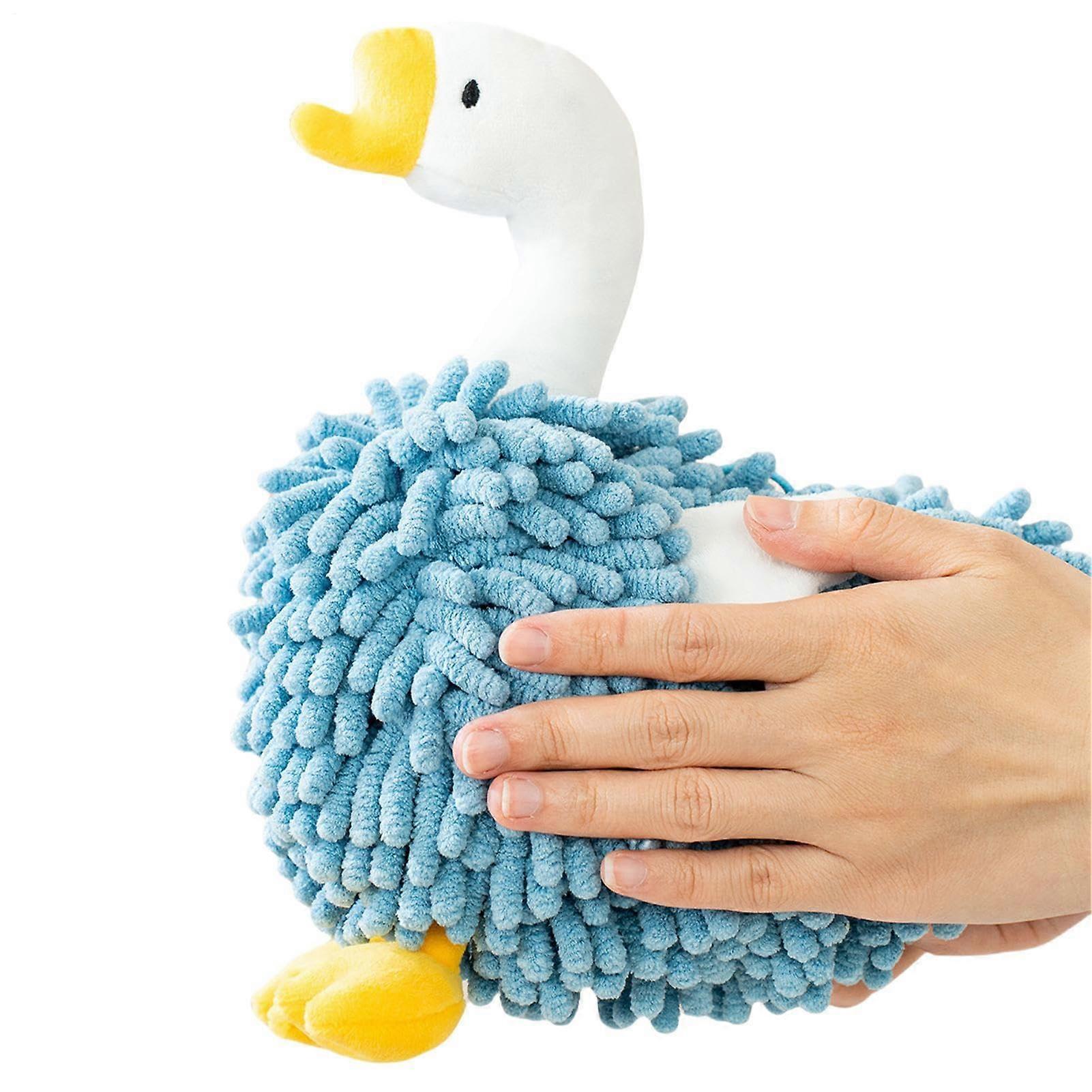 Hand Towels | Blue Chenille Loop Towel - Soft Absorbent Decorative Towel for Wiping Sink and Drying