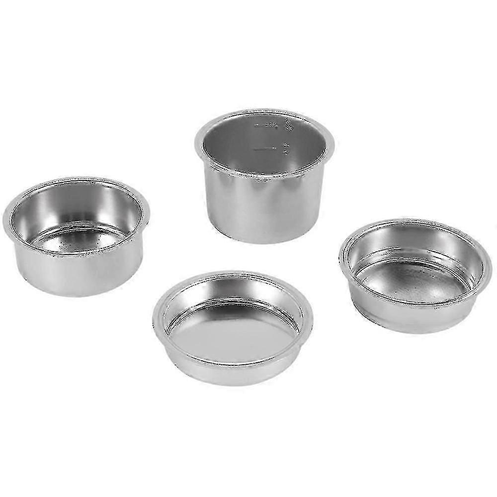 4pcs 51mm Coffee Filter - Replacement Filter Basket for Coffee Bottomless Portafilter, Compatible with Delonghi Espresso Machines