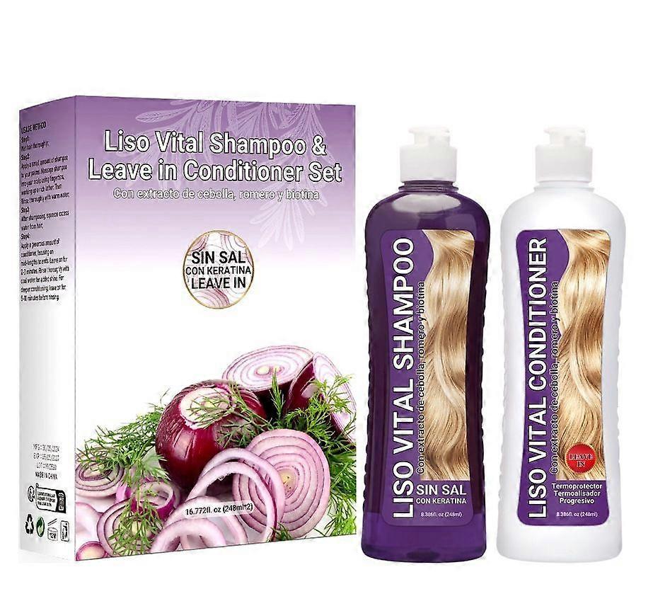 Purple Onion Smooth Vitality Shampoo Set 248ml Nourishing Hair Root Scalp Gloss Care 1