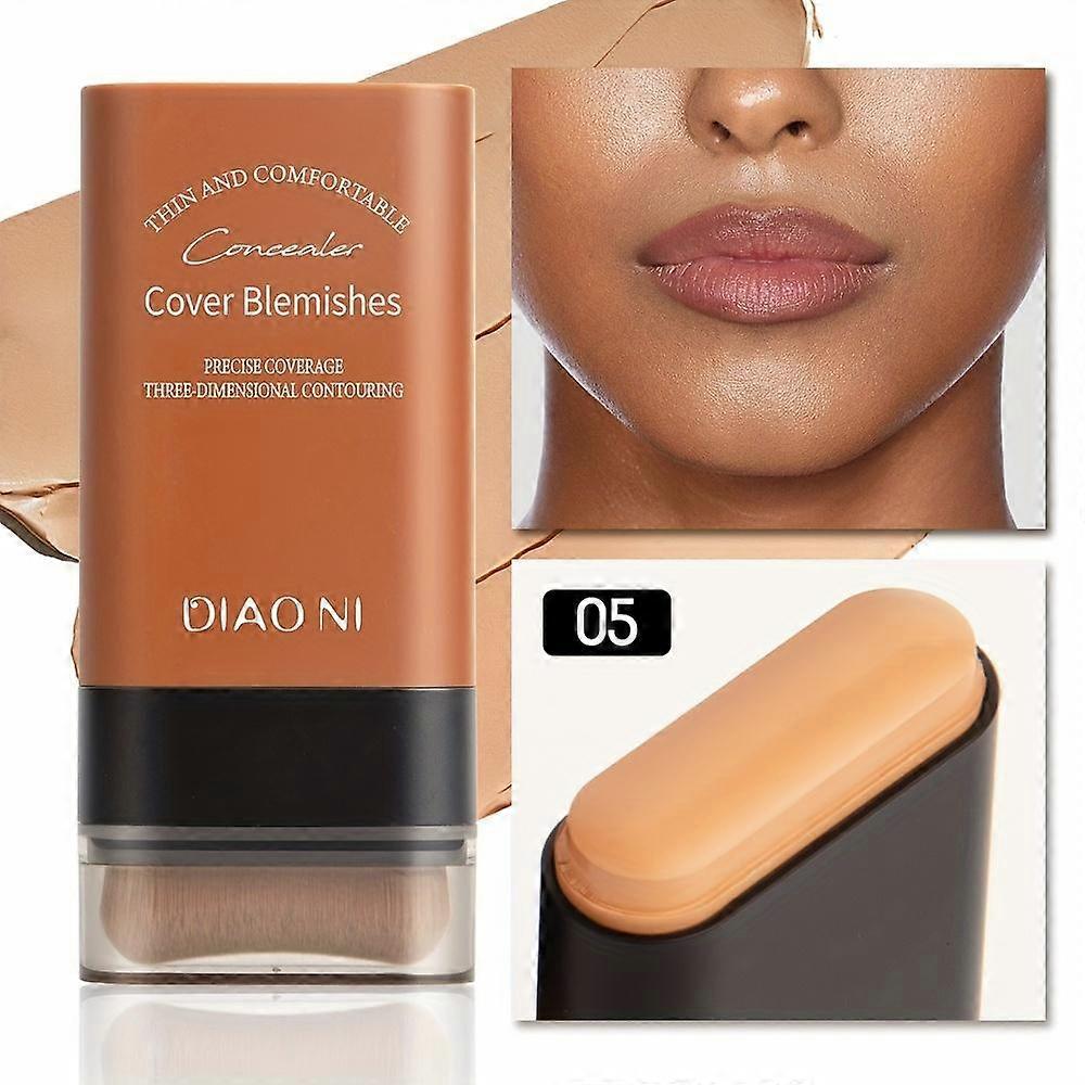 1Pc Matte Finish Foundation Stick With Brush Coverage Flawless Base Liquid Foundation Face Makeup Cosmetics