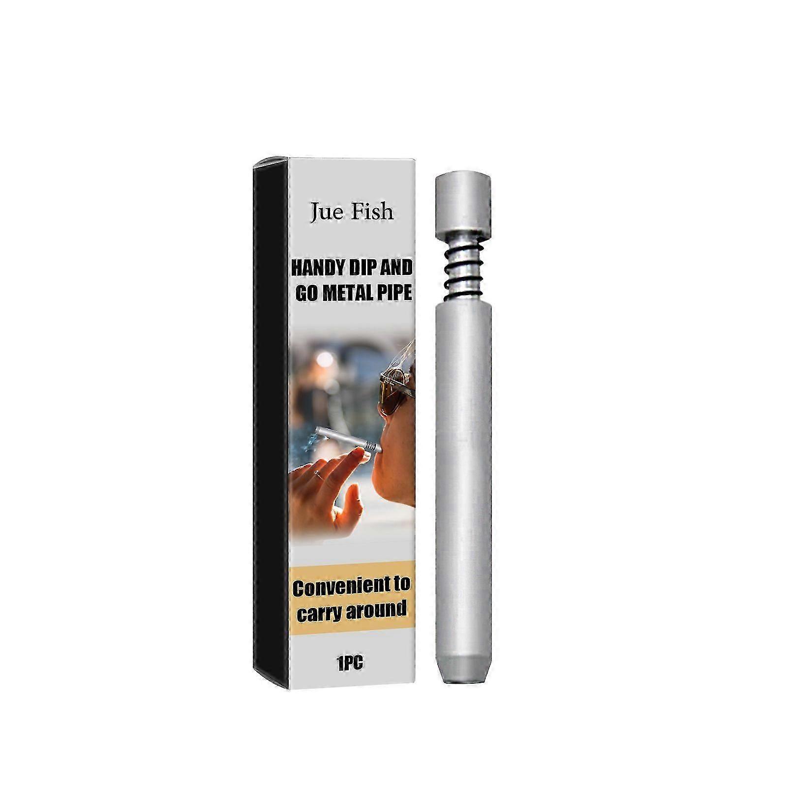 Jue Fish Mini Metal Mini Pipe Men Mini Creative Portable Straight Pipe Smoker