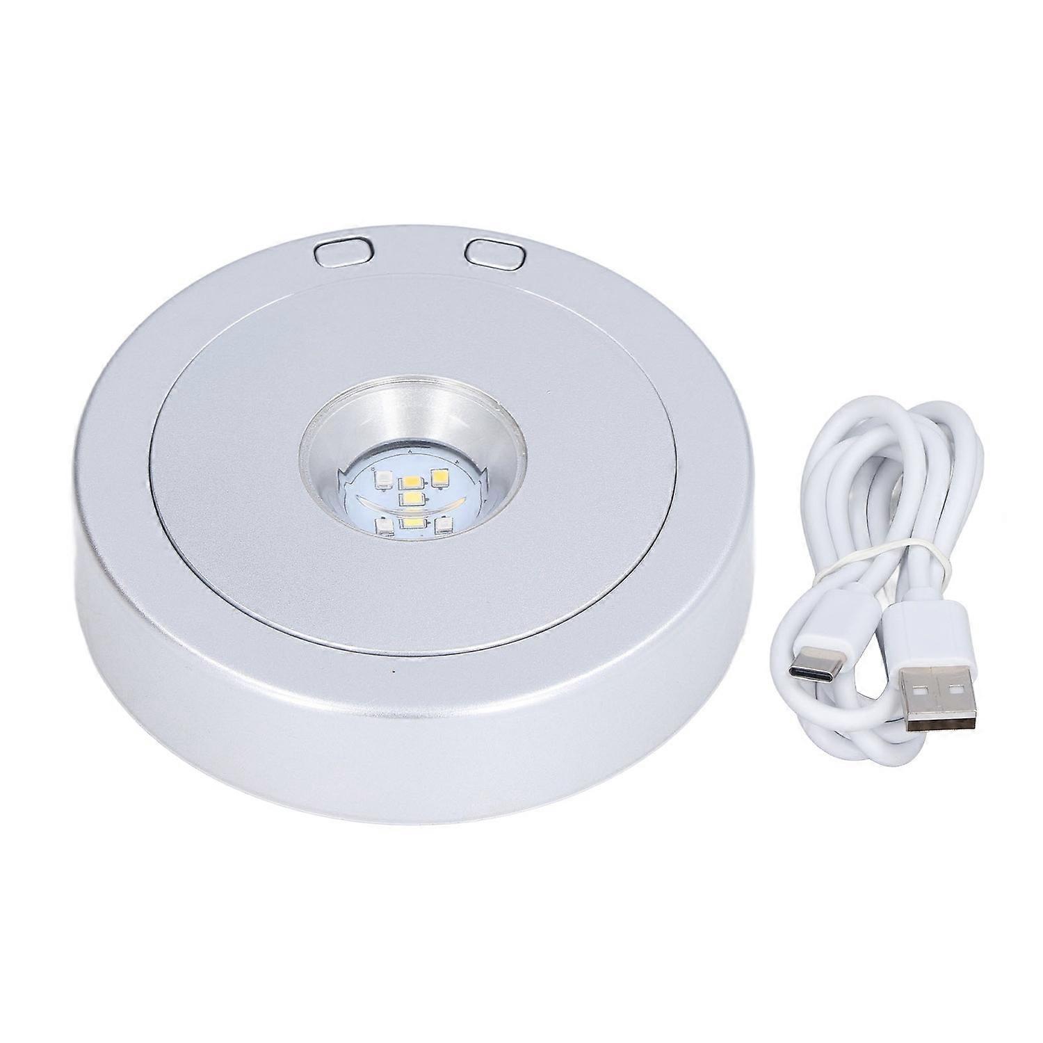 LED Display Base USB RGB Colorful Light Rotating Crystal Display Base Stand for Bottle Jewellery Han