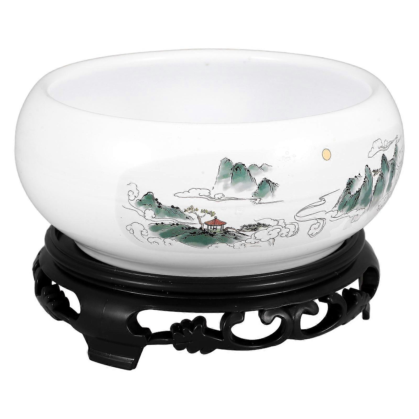 Decorative Ceramic Flower Pot for Hydroponic Plants 1Set